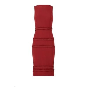 Finders Keepers Wine Red Fringe Dress